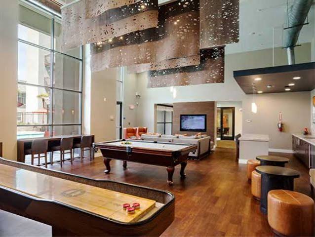 Tidy clubhouse and common area lounge in Northern Virginia