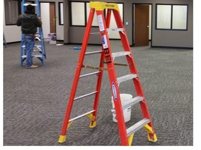 Post-construction cleanup in a newly built commercial space in Northern Virginia
